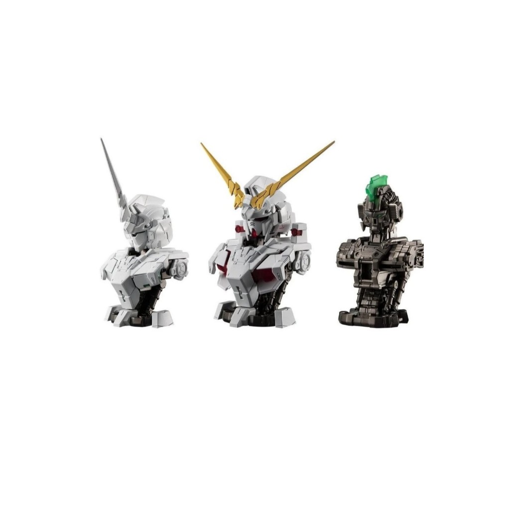 Bandai Gashapon 4570118196231 GUNDAM MS MECHANICAL BUST DX01 UNICORN GUNDAM 1 เซ็ตได้ครบ 3 แบบ