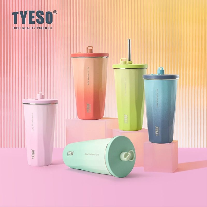 tyesoแท้ แก้วกาแฟเก็บอุณหภูมิ มาใหม่ปี2025 เก็บความเย็นรุ่น10-01006/01007