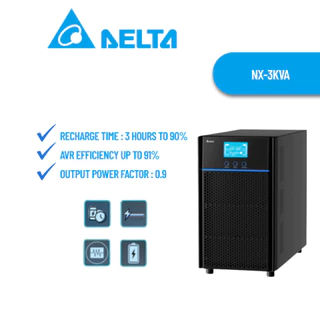 [สินค้าพร้อมส่ง] Delta UPS N Gen 3 Series 3000VA/2700W เครื่องสำรองไฟ [NX-3kVA]