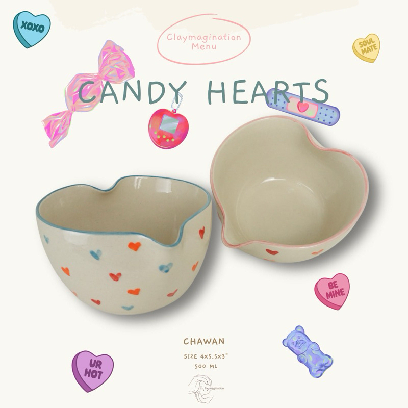 ถ้วยชงมัทฉะหัวใจ งานไทย วาดมือ🍬💘