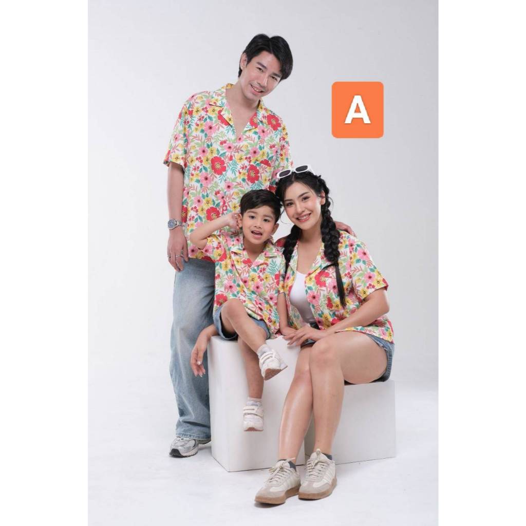 ❤ พร้อมส่งจ้า ❤ เสื้อฮาวายเด็ก เสื้อฮาวายผู้ใหญ่ เสื้อพ่อแม่ลูก ใส่ได้ทั้งครอบครัว ผ้านุ่ม เนื้อละมุน ใส่สบาย เนื้อดีมาก