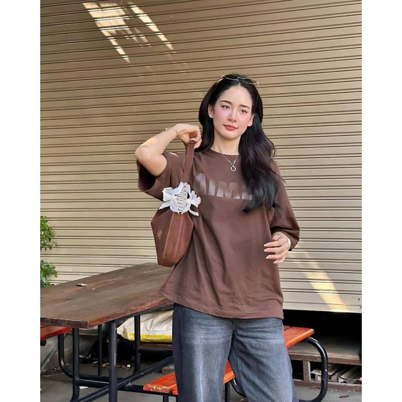 พร้อมส่งเสื้อยืดoversized แบรนด์aimer ของแท้100%