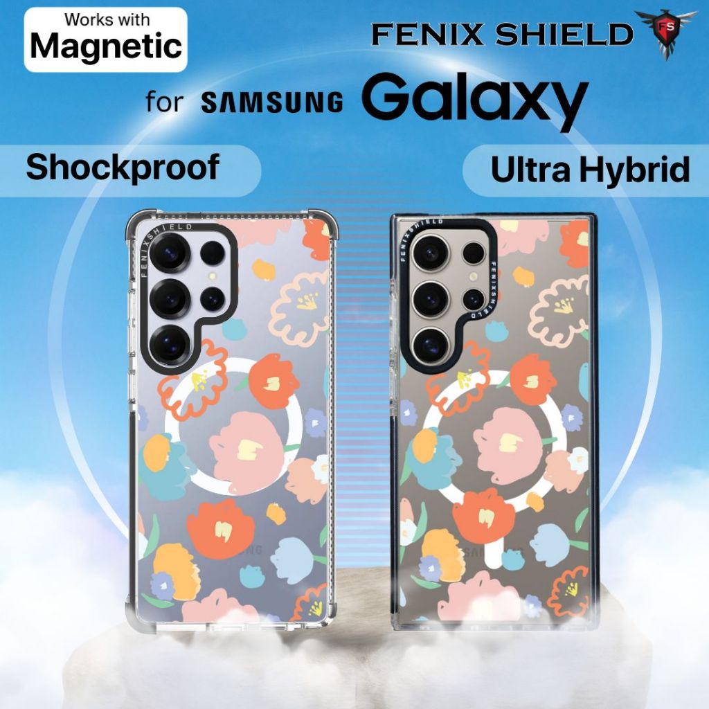 เคส FenixShield Ultra Hybrid / Shockproof [ FLORAL ] สำหรับ Samsung Galaxy S25 / S24 / S23 / S22 / F