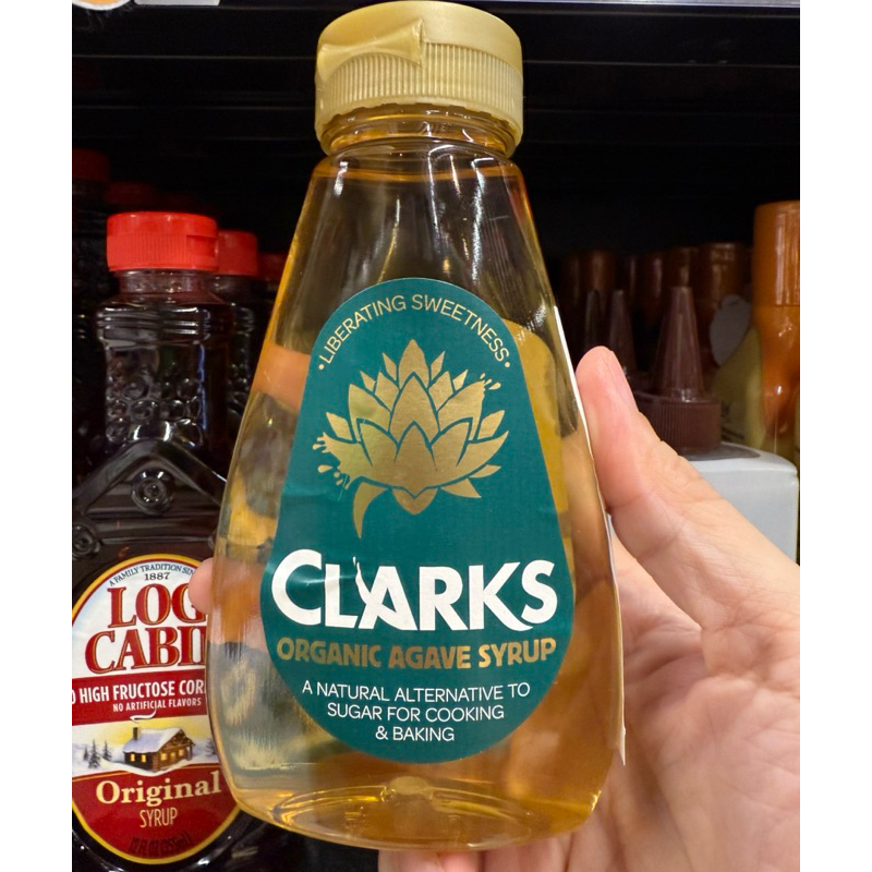 Clarks organic agave syrup 250ml อากาเว้ไซรับ น้ำเชื่อมออแกนิคแท้100% จากธรรมชาติ ไม่มีสารกันบูด ไม่เจือสีหรือแต่งกลิ่น