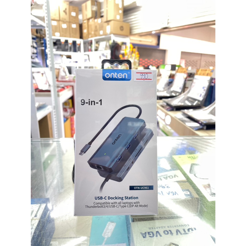 Onten otn-UC961 9 in 1 USB-C / Type-C Multi-function HUB Docking Station