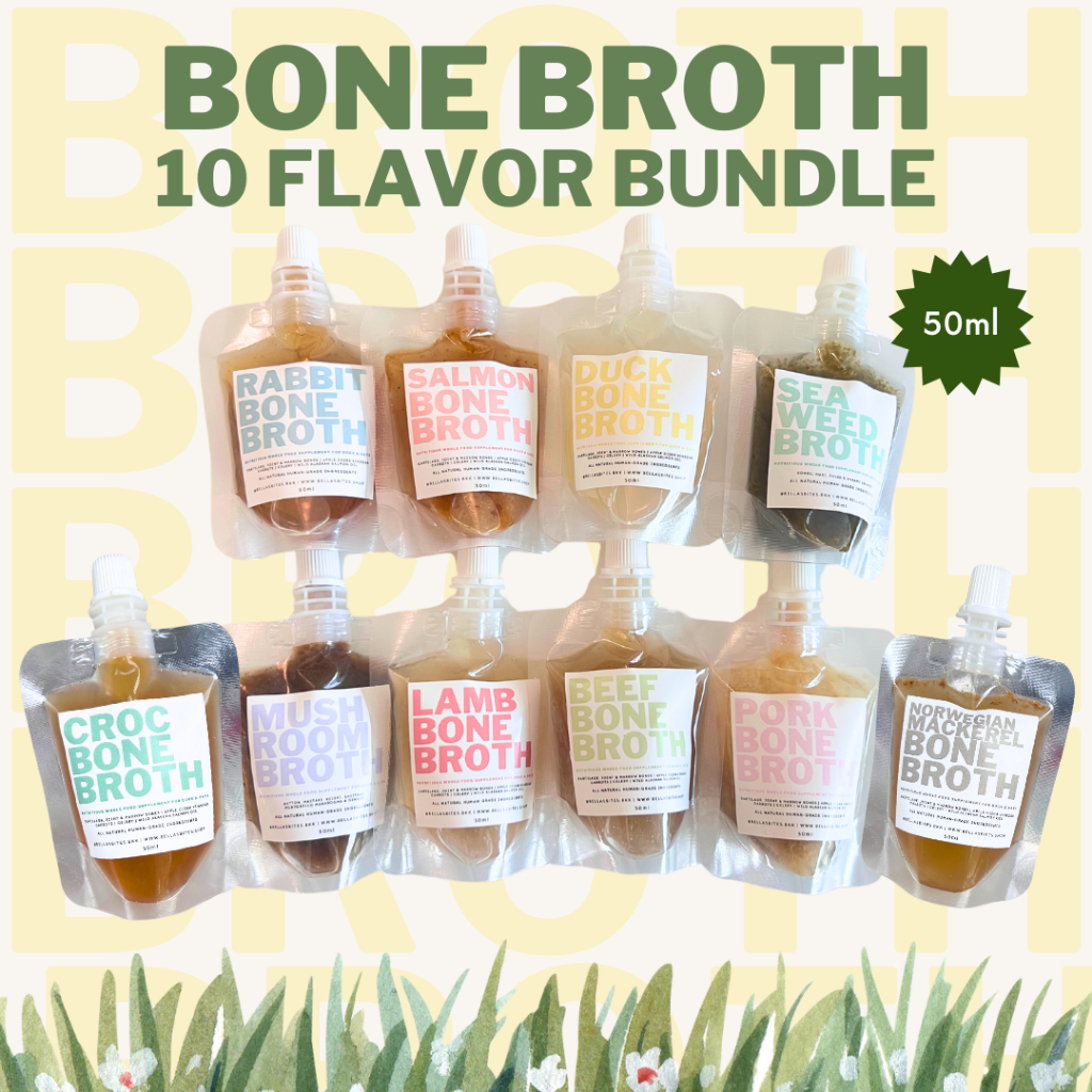ชุดรวม10รส ซุปกระดูกเคี่ยวนาน 24 ชม Bella's Bites Bone Broth Set 50ml/200ml