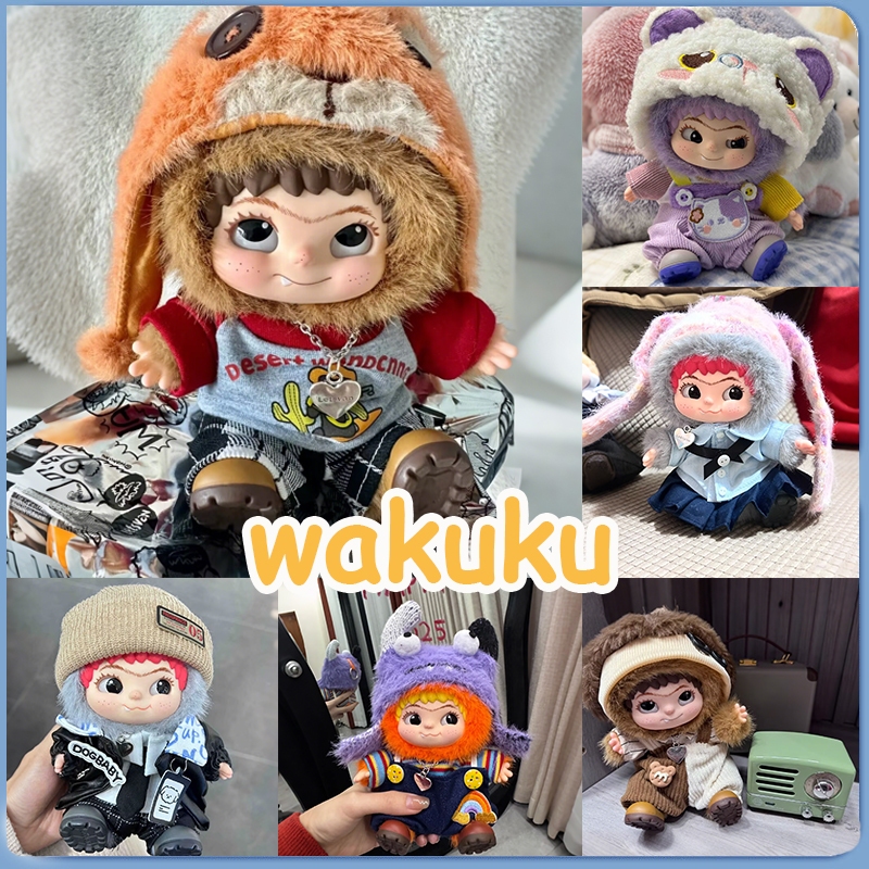 WaKuKu เสื้อผ้าตุ๊กตา เสื้อผ้า WaKuKu 20 ซม ชุดเสื้อผ้าตุ๊กตา กล่องตาบอด เสื้อผ้าหมวกตุ๊กตา