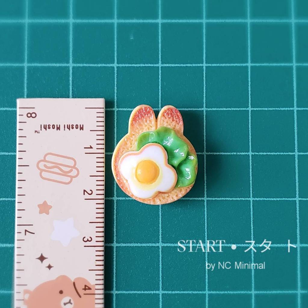 START • スタ−ト STM1007 Bunny Toast Magnet พร้อมส่ง แม่เหล็กติดตู้เย็น รูปบันนี่โทสต์ เรซิ่นจิ๋ว ติดตู้เย็น ติดบอร์ด ล็อคเก - รูปที่ 2