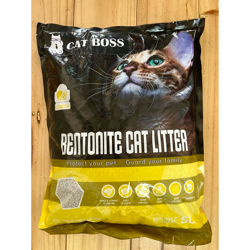 CAT BOSS ทรายแมวแคท บอส กลิ่นเลม่อน ขนาด 5 ลิตร