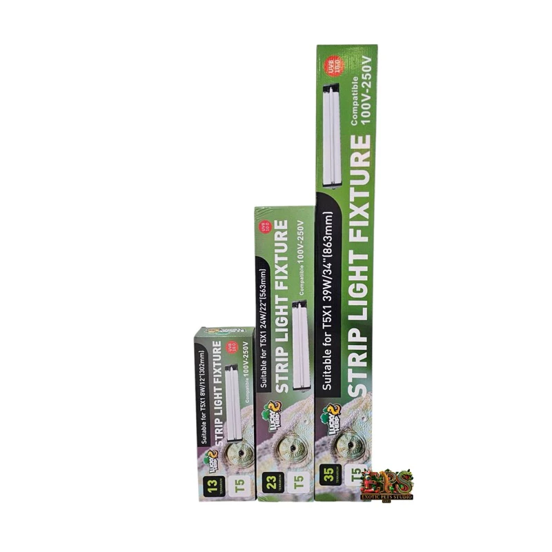 Lucky Herp หลอดไฟยูวีบี T5 หลอดไฟพร้อมราง UVB Strip Light Fixture หลอด T5 UVB พร้อมรางและสายไฟ ( 30cm / 60cm / 90cm )
