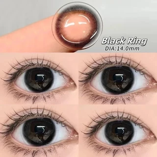 Midroo 0.00-6.00 ตาสว่างเลนส์มีค่าสายตา Black/Brown Ring-14.0mm คอนแทคเลนส์ Monthly Replace
