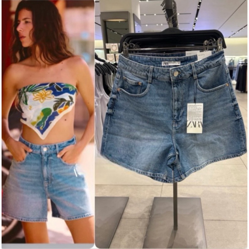 Zara - Regular Bermuda Jeans