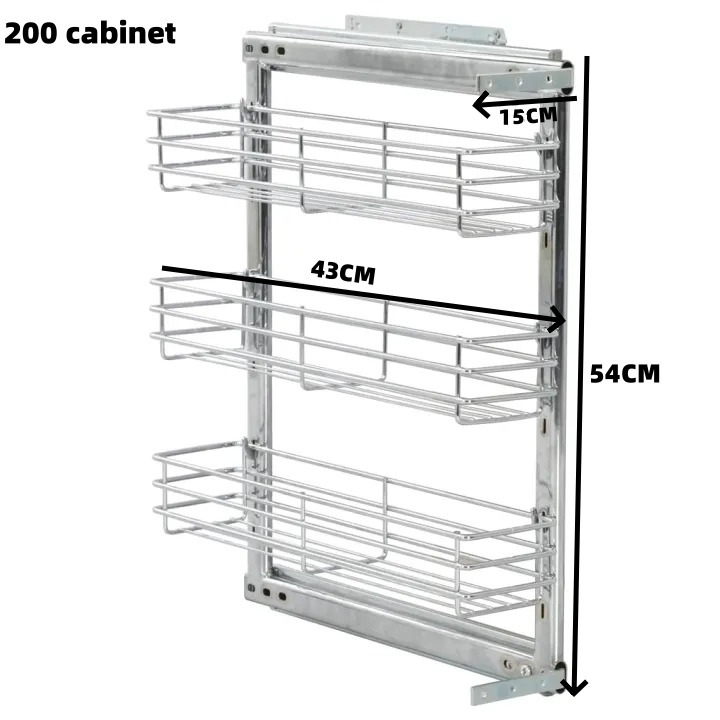 3 ชั้นดึงออกตู้ครัวเครื่องปรุงรสดึงออกตะกร้าชั้นวางเครื่องปรุงรสชั้นวางห้องครัวOrganizer ชั้นวางของในตู้ครัวแบบดึงออก 3 - รูปที่ 7