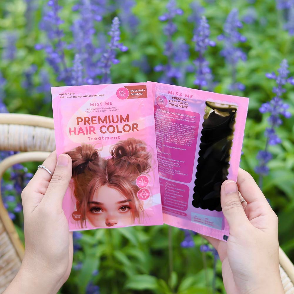 🎨MISSME Color Treatment สีย้อมผมสีน้ำตาลหม่นเขียว ยาย้อมผม 40ml.
