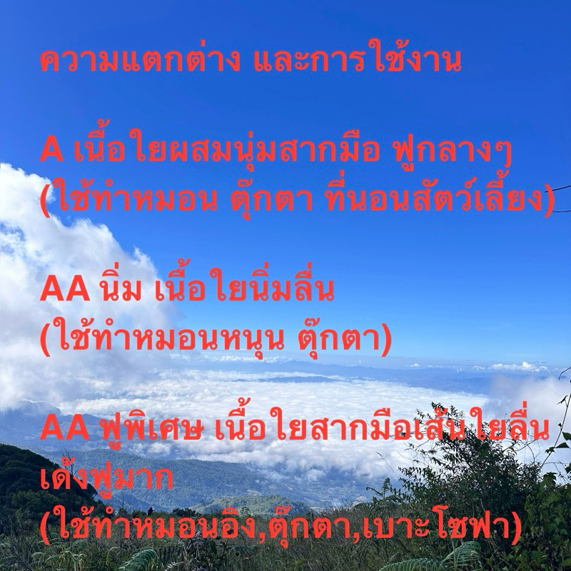 ใยสังเคราะห์ เกรด AA และ เกรด A  ใยยัดตุ๊กตา เนื้อสัมผัส นุ่ม ฟู เด้ง ขาวสะอาด บรรจุ ขนาด 0.5-1kg - รูปที่ 3