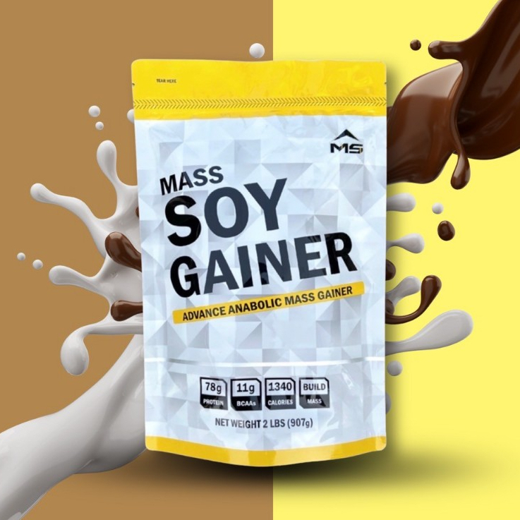 MS  MASS SOY PROTEIN GAINER ซอย โปรตีน ถั่วเหลือง  แพ้ whey ทานได้ โปรตีนพืช รส ช้อกโกแลต