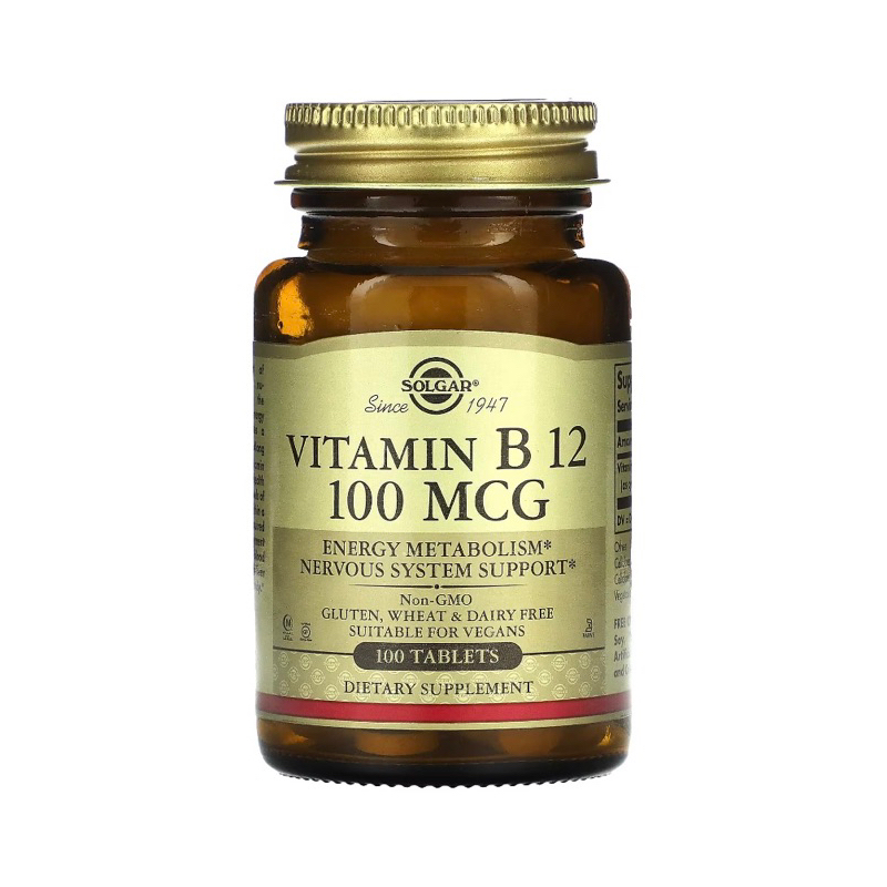 exp 10/2028 Solgar Vitamin B12 100 mcg 100 เม็ด