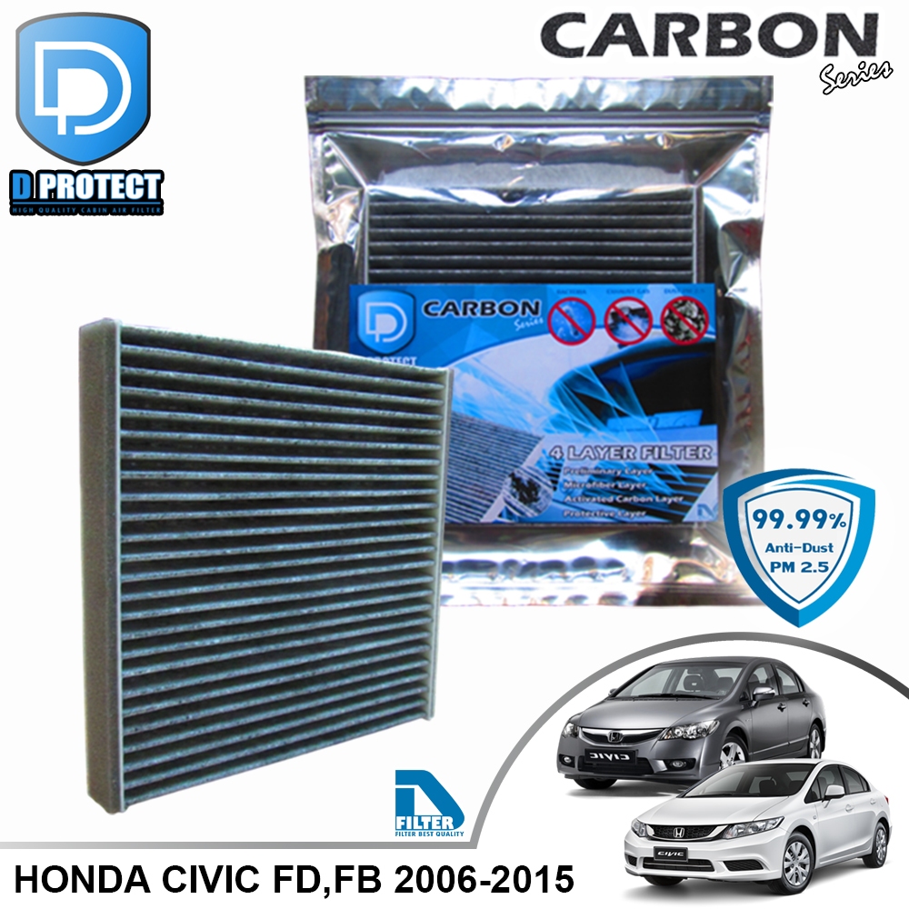 กรองแอร์ ฮอนด้า ซีวิค Honda Accord 2003-2017,Civic 2006-2015,Crv 2007-2016 คาร์บอน (Carbon Series) RB049N-AC-CARBON