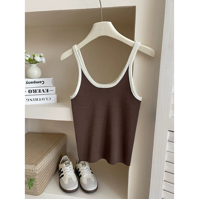 PICHA_BRAND : NEW PLAYFUL KNIT TOP เสื้อสายเดี่ยว