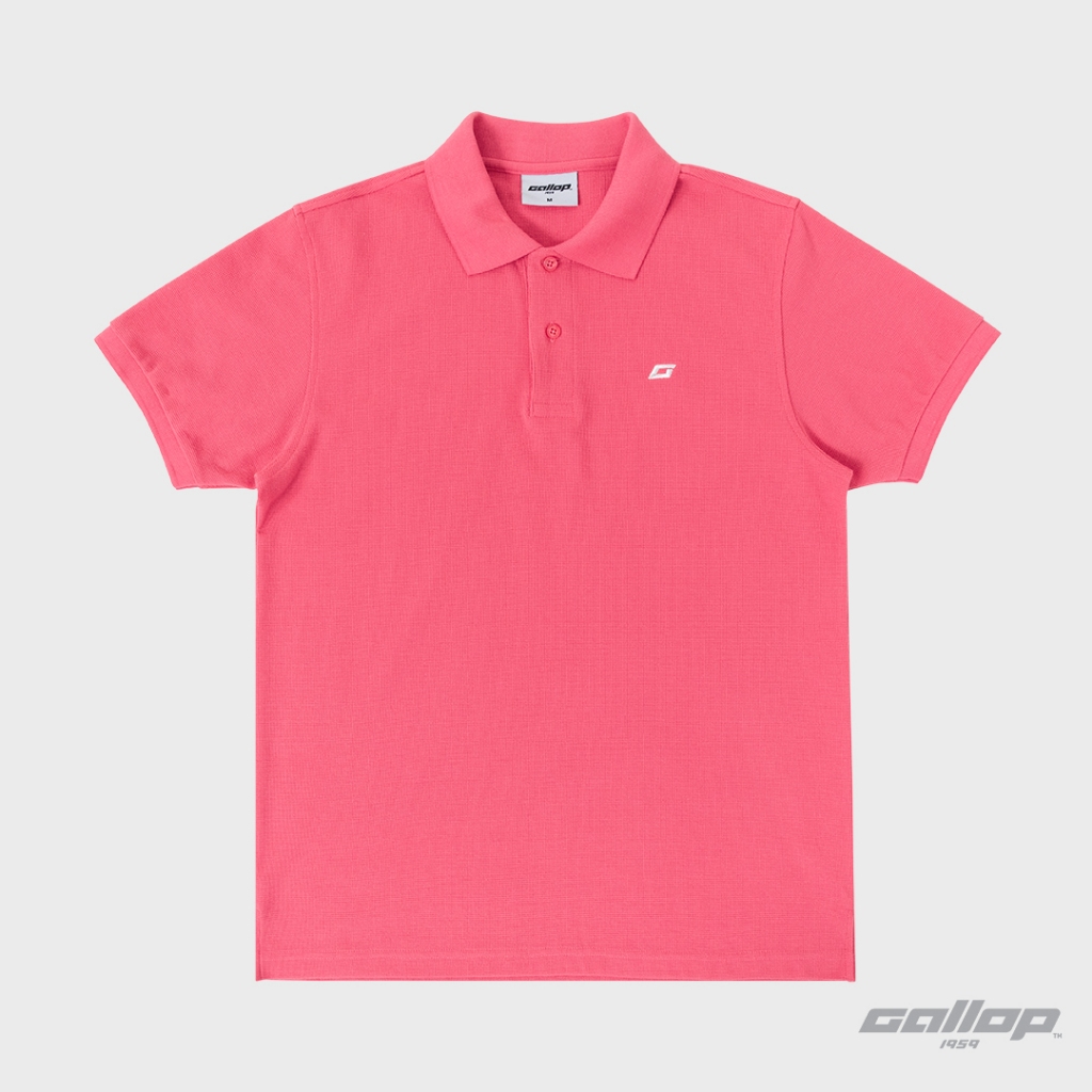 GALLOP : WRINKLE FREE WAFFLE POLO เสื้อโปโลผ้าวาฟเฟิลผู้ชาย รุ่น GP9062 Set CELLAR Color / ราคาปกติ 1290.-