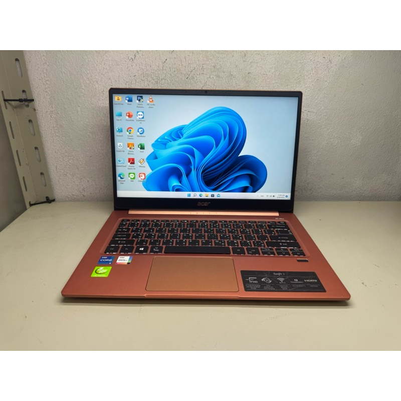 Notebook acer switf 3 i5 1135g7 gen 11 ram 8gb m.2 512gb จอ 14.0 full hd  batt 3-4 ชั่วโมง สภาพ 90%