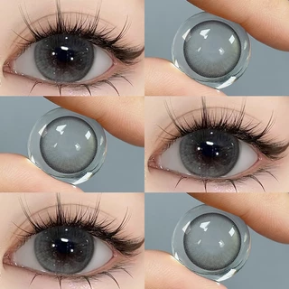 【ซื้อ2คู่แถมยาหยอดตา】[0.00-8.00] Midroo แว่นตาสายตาสั้น คอนแทก ขยายรูม่านตา คอนแทคเลนส์ Jelwery Grey/Brown