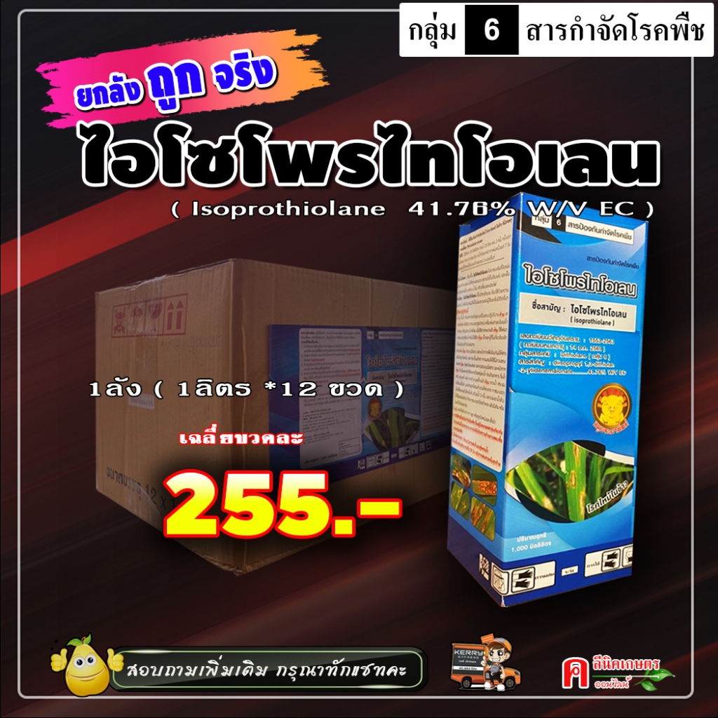 ** ขายยกลัง ** ไอโซโพรไทโอเลน ( 12 ลิตร ) ตัวเดียวกับ ฟูจิวัน สารป้องกันกำจัดโรคพืช โรคใบไหม้ เมล็ดด่าง กาบใบแห้ง