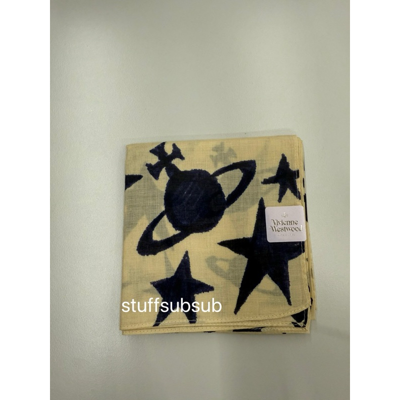 พร้อมส่ง/ของแท้ ผ้าเช็ดหน้า vivienne westwood & polo จากชอปญี่ปุ่น