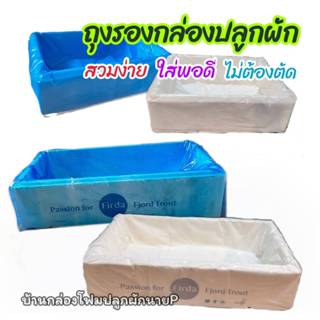 ถุงรองสีขาว ถุงรองกล่องโฟม ถุงรองปลูกผักสลัด ถุงรองกล่องปลาแ…