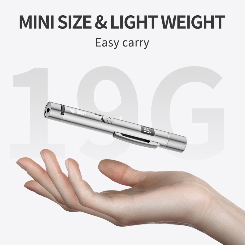 SmilingShark SD5313 ไฟฉาย led Laser Pointer แม่เหล็ก พอยน์เตอร์เลเซอร์สีแดง แสงสีม่วง 365 นาโนเมตร คบเพลิง 4โหมด ชาร์จ - รูปที่ 6