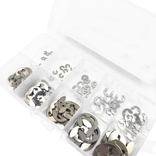Emincomme 200ชิ้นสแตนเลสE-คลิปE-แหวนรักษาแหวนAssortment E Cl…