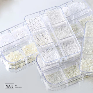 [พร้อมส่ง] ไข่มุกตลับ 6 ช่อง l อะไหล่แต่งเล็บ ไข่มุกติดเล็บ มุกติดเล็บ
