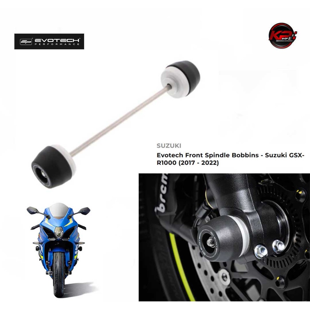 กันล้มหน้า Evotech Front Spindle Bobbins - Suzuki GSX-R1000 2017+
