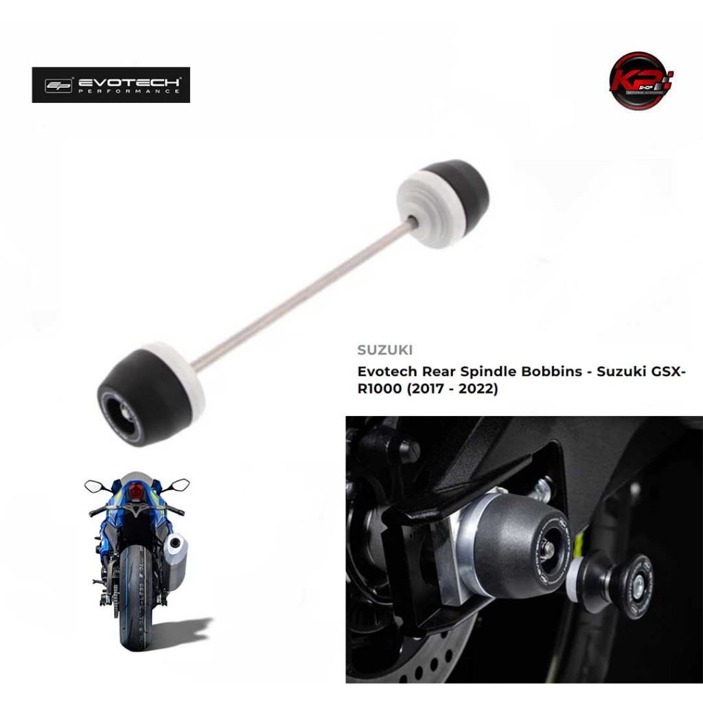 กันล้มหลัง Evotech Rear Spindle Bobbins - Suzuki GSX-R1000 2017+