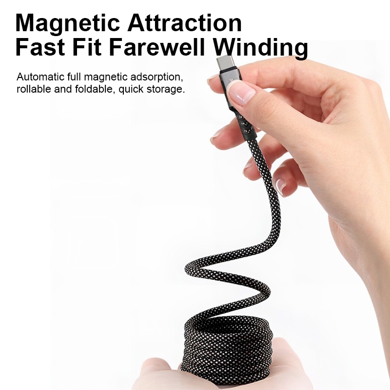 MEEGOO 30W 60W สายชาร์จเร็ว 1M สายเคเบิลข้อมูลแม่เหล็ก C to C/C to L charging cable สําหรับมือถือ - รูปที่ 5