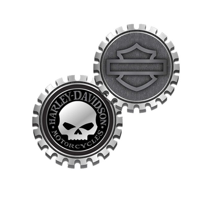 เหรียญ Harley-Davidson Gear Head Spinner Metal Challenge Coin, 1.75 inch - Silver # 8016258