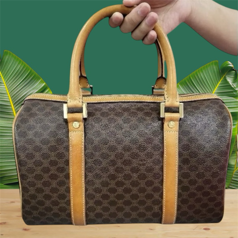 Celine vintage macadam boston แท้ 💯 มือสอง