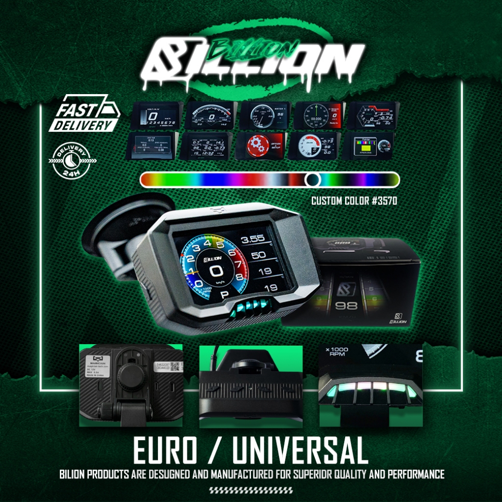 เกจวัด OBD2 Billion X Magician F9 Series V.ENG(euro/Universal)