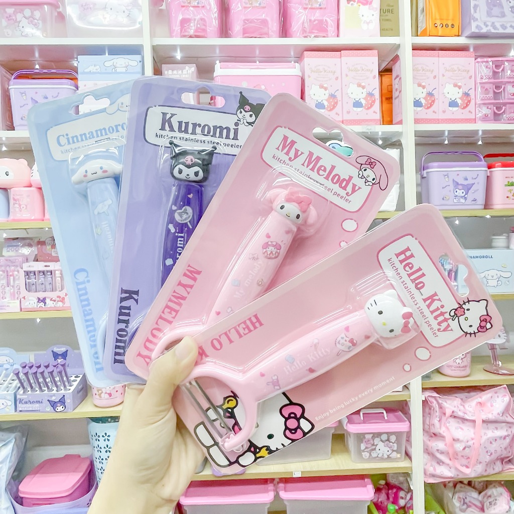 มีดปลอกเปลือก มีด มีดปลอกผลไม้ คิตตี้ Kitty มายเมย์ MyMelody คุโรมิ ชินนามอน  ซานริโอ้ลิขสิทธิ์แท้