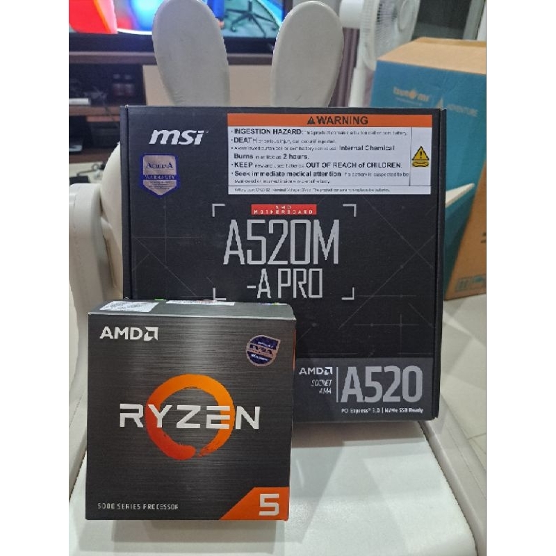 Ryzen5 5500 พร้อมบอร์ด MSI A520m มือ 2 มีประกัน