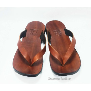 รองเท้าหนีบหนังแท้ รุ่นยอดนิยม แฮนด์เมด สไตล์มินิมอล ใส่ได้ท…