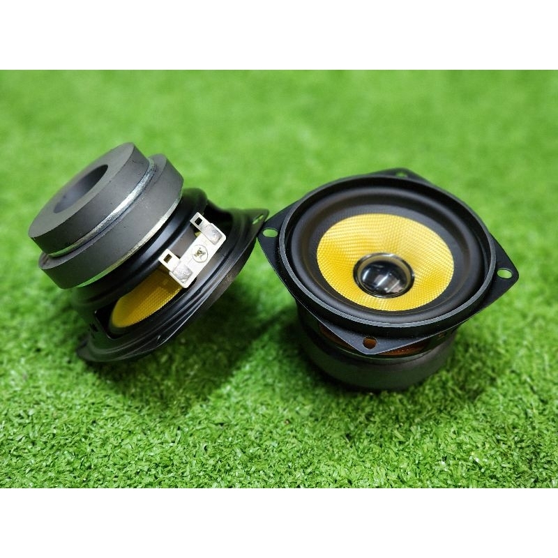 ลำโพง3นิ้ว (หน้าเหลือง) ออร่า ลำโพง3นิ้ว diy AURA 4โอมห์ 10วัตร อุปกรณ์บลูทูธdiy ลำโพงdiy