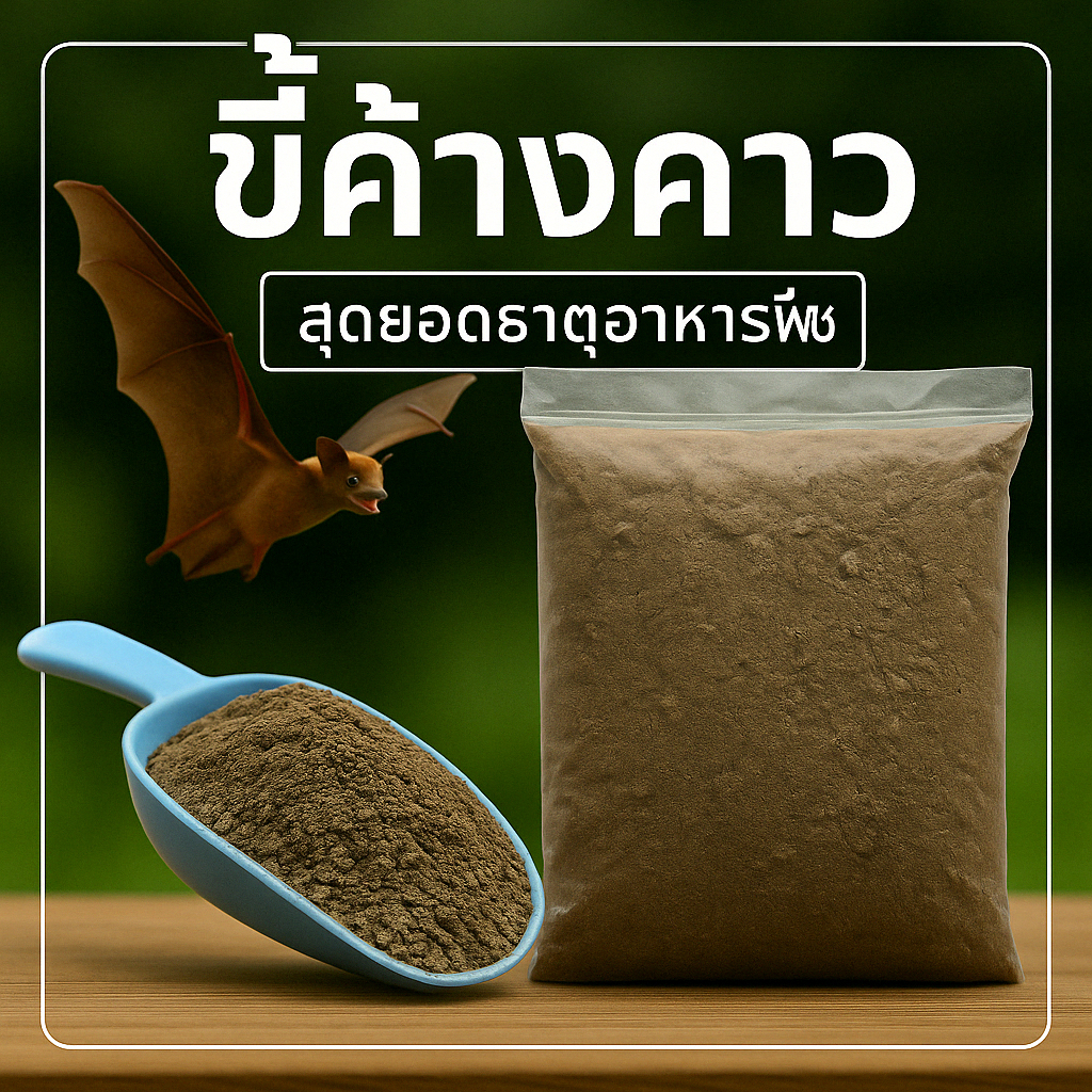 (2ถุง55ส่งฟรีทักแชท)ขี้ค้างคาว มูลค้างคาว สุดยอดธาตุอาหารพืช ขนาดประมาณ 500 กรัม