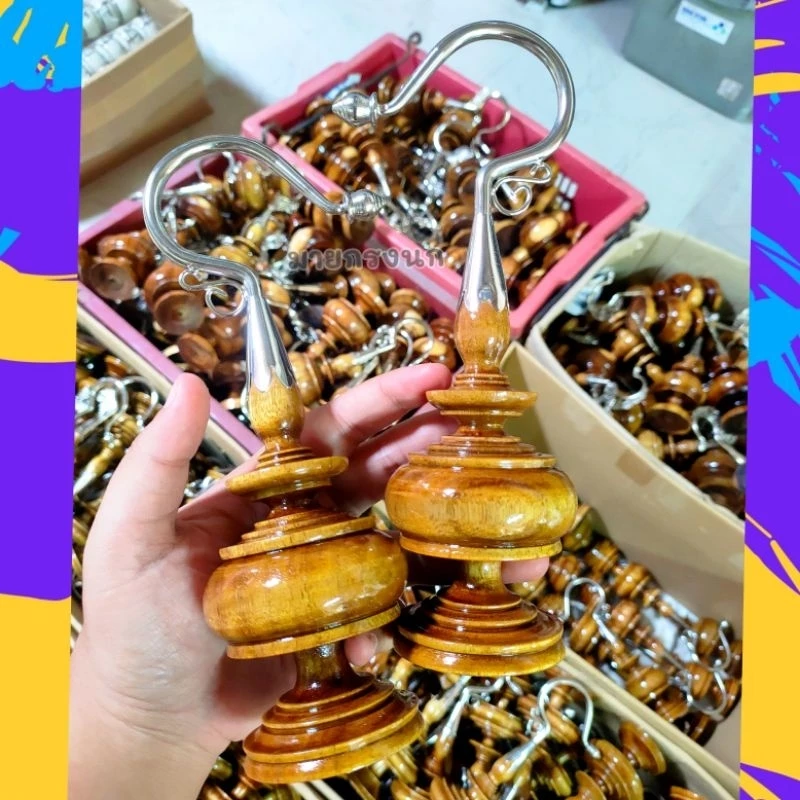 💥ขายดี!!💥มีเล็ก-ใหญ่[หัวกรงทรงพิเศษกลมไม้กระถิน+ตะขอเลสเเท้]📍