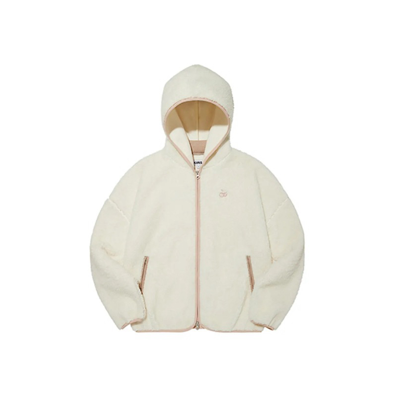 (พร้อมส่ง) ของแท้ Kirsh — Cherry Basic Fleece Hoodie Jacket [Ivory]