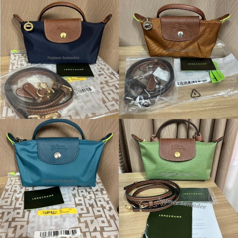 Longchamp mini pouch with handle (เลือกสีด้านใน)