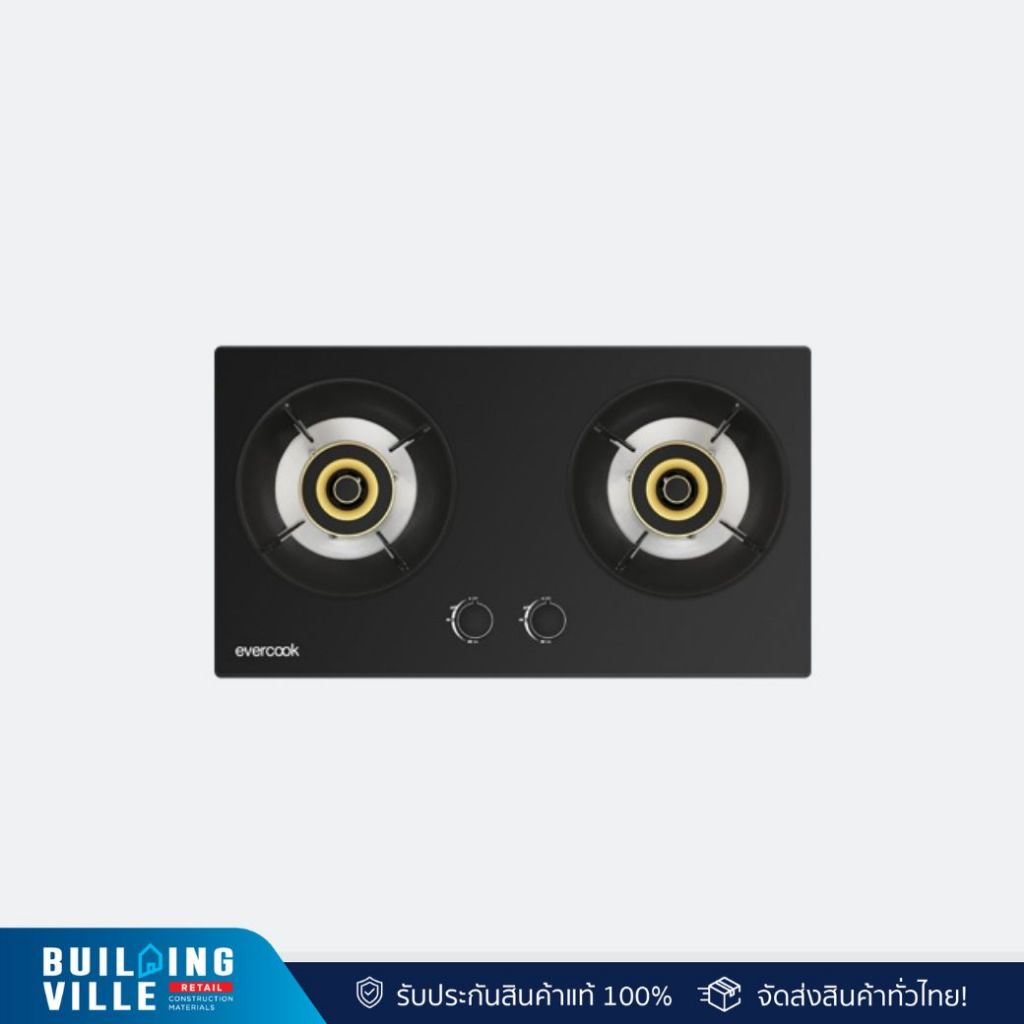 EVE เตาแก๊ส 2 หัว เตาแก๊สแบบฝัง ฐานกระจกนิรภัย รุ่น SMART III