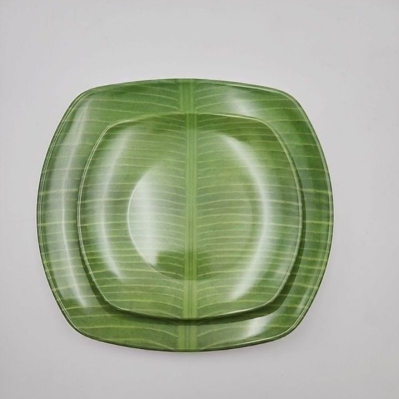 ถาดใส่อาหารใบตอง เมาลามีนแท้