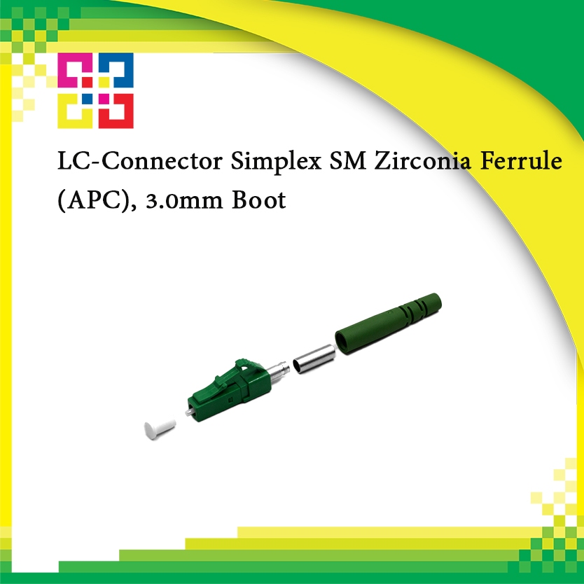 B1-CS4-AS LC-Connector Simplex SM Zirconia Ferrule (APC) 3.0mm Boot