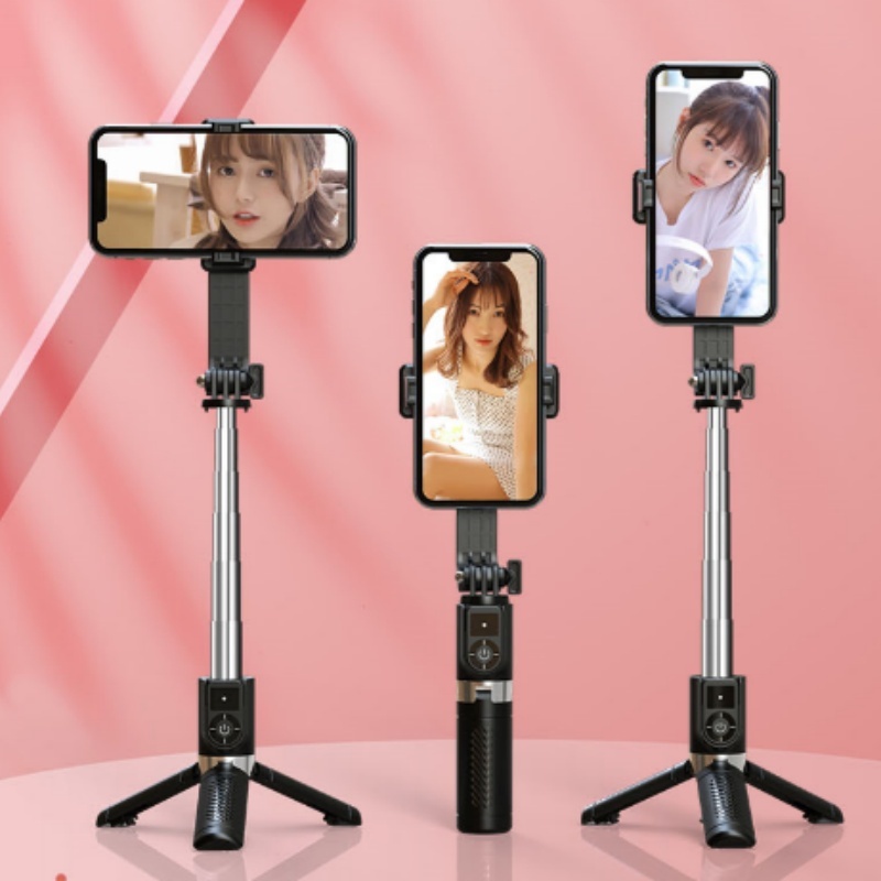 Qimedo Mini Selfie Stick with LED Fill Light มีรีโมทเชื่อมต่อผ่านบลูทูธ ไม้เซลฟี่ ขนาดพกพา ไม้เซลฟี่ ยืดได้ถึง